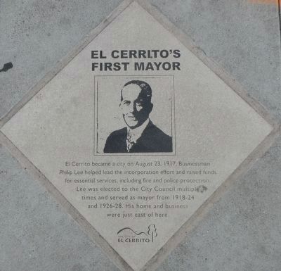El Cerrito's First Mayor Marker image. Click for full size.