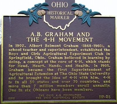 A. B. Graham and the 4-H Movement Marker image. Click for full size.