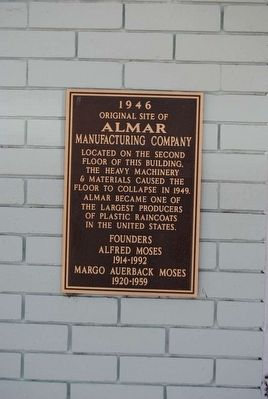 Original Site of Almar Manufacturing Company Marker image. Click for full size.