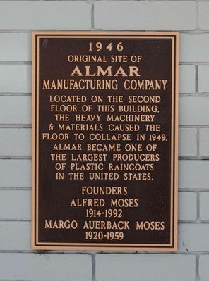 Original Site of Almar Manufacturing Company Marker image. Click for full size.
