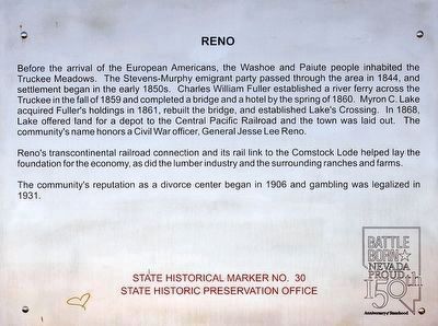 Reno Marker image. Click for full size.