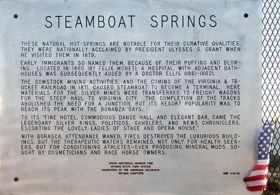 Steamboat Springs Marker image. Click for full size.