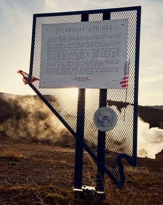 Steamboat Springs Marker image. Click for full size.