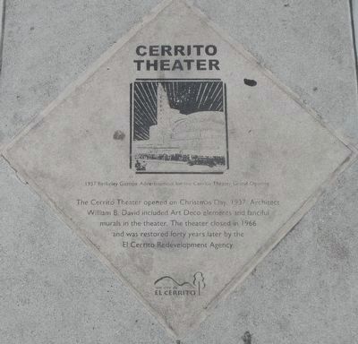Cerrito Theater Marker image. Click for full size.