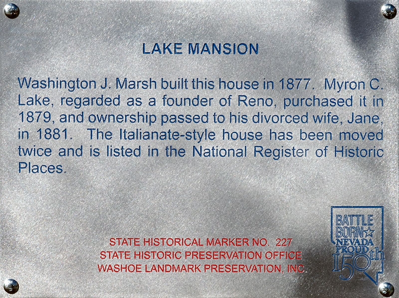 Lake Mansion Marker