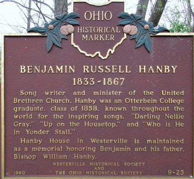 Benjamin Russell Hanby Marker image. Click for full size.