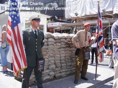 Remains of the Berlin Wall-Check Point Charlie. Click for full size. Remains of the Berlin Wall-Check Point Charlie image. Click for full size.