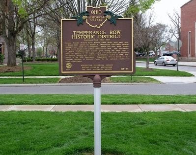Temperance Row Historic District Marker image. Click for full size.