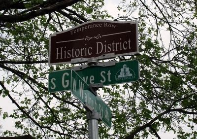 Temperance Row Historic District Marker image. Click for full size.