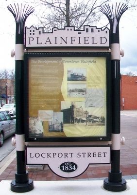 The Development of Downtown Plainfield Marker (east side) image. Click for full size.