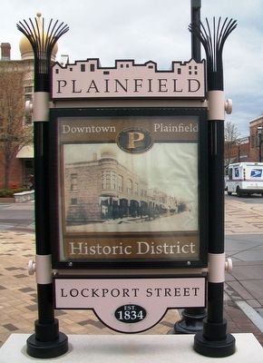 The Development of Downtown Plainfield Marker (west side) image. Click for full size.