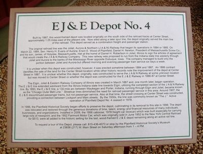 E J & E Depot No. 4 Marker. Click for full size. E J & E Depot No. 4 Marker image. Click for full size.