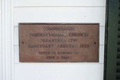 Washington Presbyterian Church Cornerstone image. Click for full size.