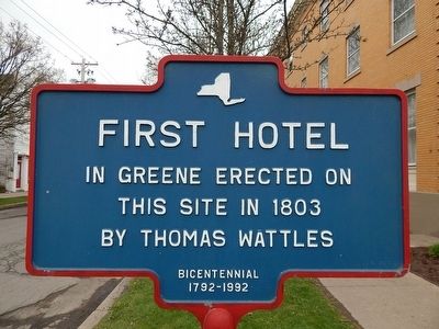 First Hotel Marker image. Click for full size.