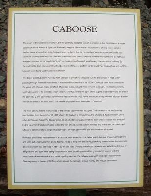 Caboose Marker. Click for full size. Caboose Marker image. Click for full size.