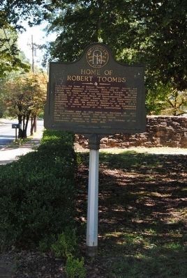 Home of Robert Toombs Marker image. Click for full size.