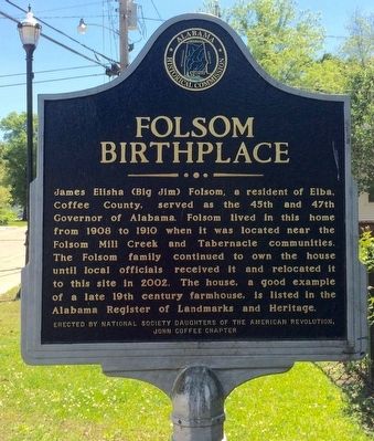 Folsom Birthplace Marker. Click for full size. Folsom Birthplace Marker image. Click for full size.