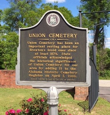 Union Cemetery Marker image. Click for full size.