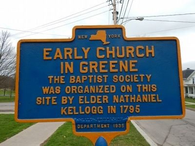 Early Church In Greene Marker image. Click for full size.