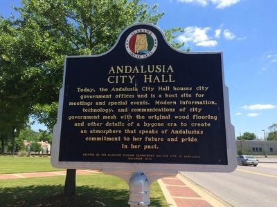 Andalusia City Hall marker. image. Click for full size.
