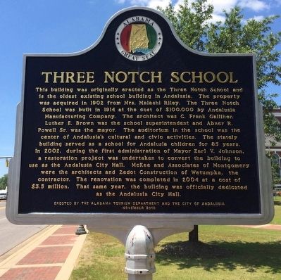 Three Notch School Marker image. Click for full size.