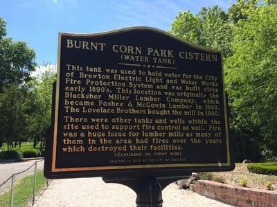 Burnt Corn Park Cistern Marker (Side 1) image. Click for full size.