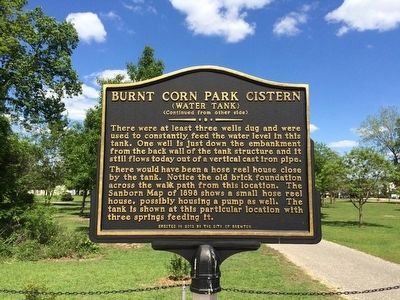 Burnt Corn Park Cistern Marker (Side 2) image. Click for full size.