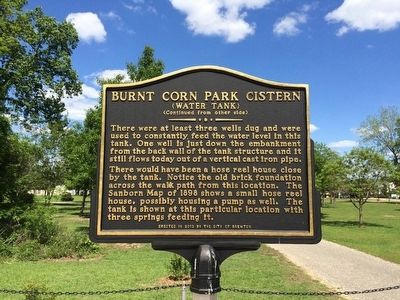 Burnt Corn Park Cistern Marker (Side 2). Click for full size. Burnt Corn Park Cistern Marker (Side 2) image. Click for full size.