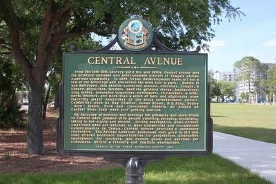 Central Avenue Marker restored to original location image. Click for full size.