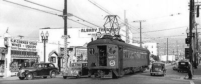 Streetcar in Albany, just south of El Cerrito. Click for full size. Streetcar in Albany, just south of El Cerrito image. Click for full size.