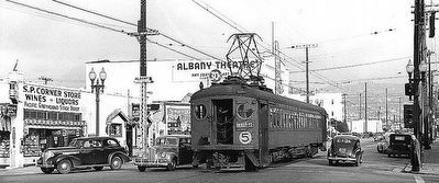 Streetcar in Albany, just south of El Cerrito image. Click for full size.