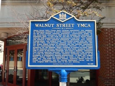Walnut Street YMCA Marker image. Click for full size.