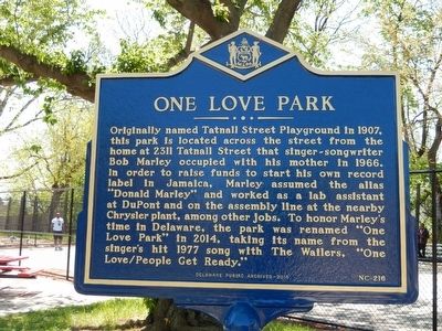 One Love Park Marker image. Click for full size.