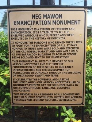 Neg Mawon Emancipation Monument Marker image. Click for full size.
