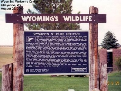 Wyomings Wildlife Heritage Marker image. Click for full size.