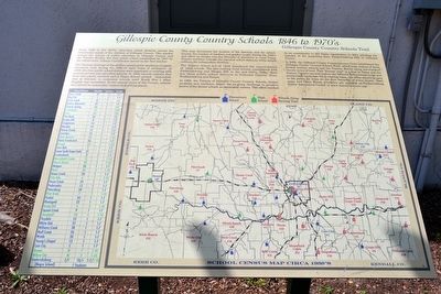Gillespie County Country Schools 1846 to 1970's Marker image. Click for full size.