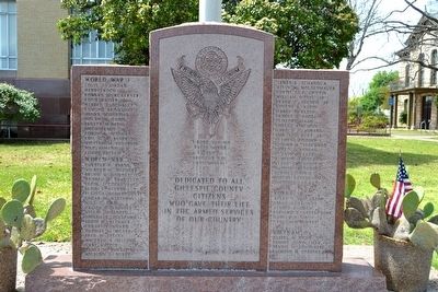 Gillespie County Armed Services Memorial image. Click for full size.