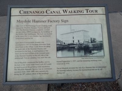Chenango Canal Walking Tour Marker image. Click for full size.