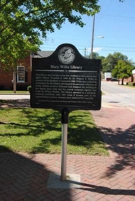 Mary Willis Library Marker image. Click for full size.