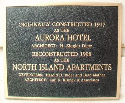 Aurora Hotel Marker image. Click for full size.
