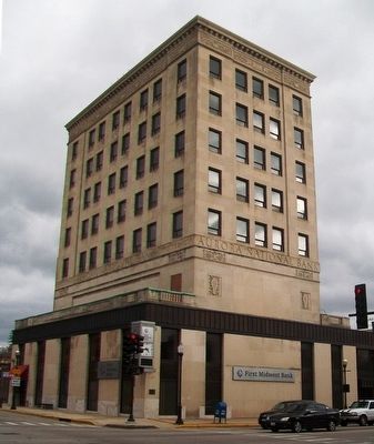 Aurora National Bank Building and Marker. Click for full size. Aurora National Bank Building and Marker image. Click for full size.
