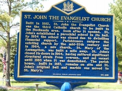 St. John The Evangelist Church Marker image. Click for full size.