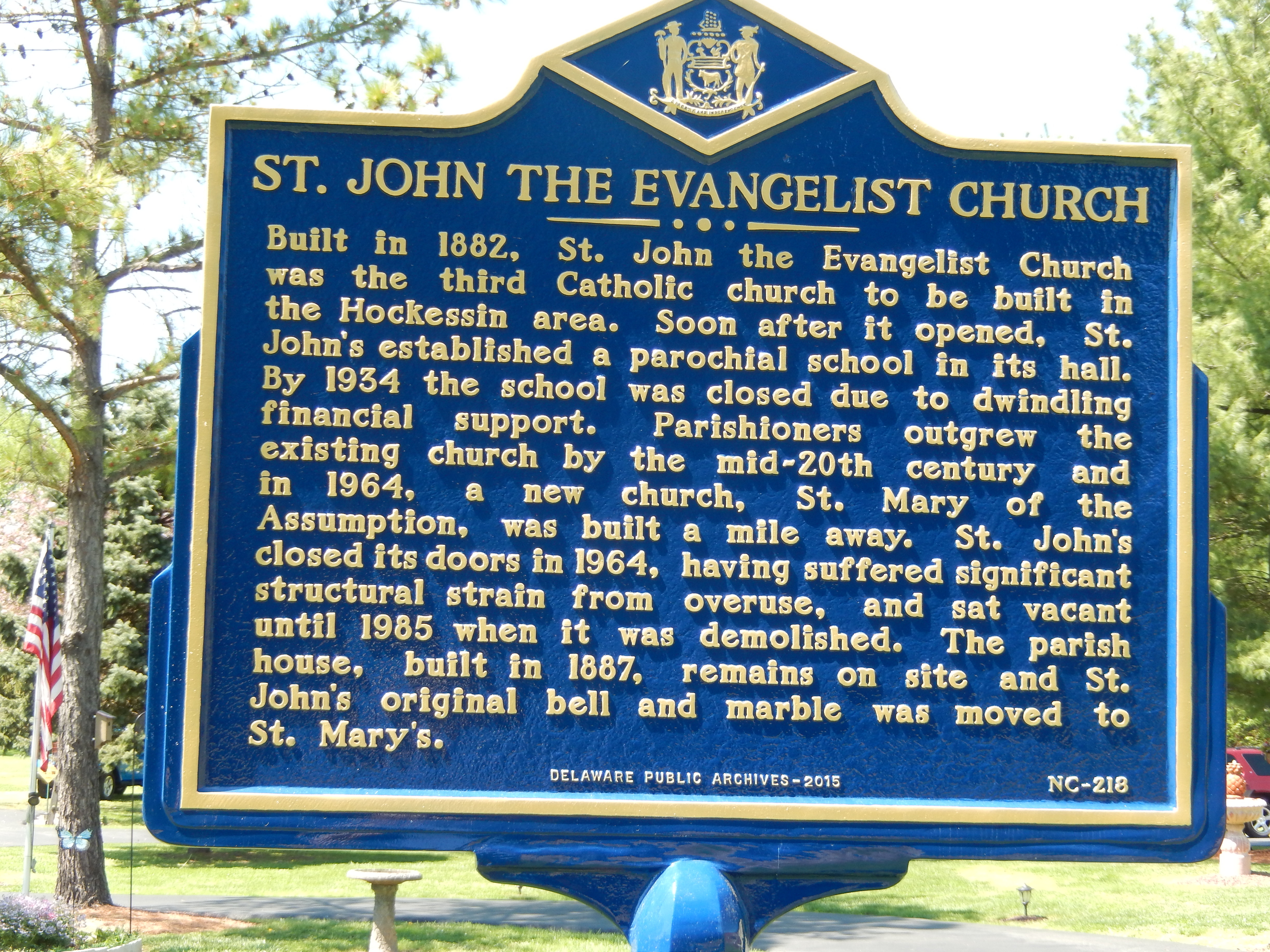 St. John The Evangelist Church Marker