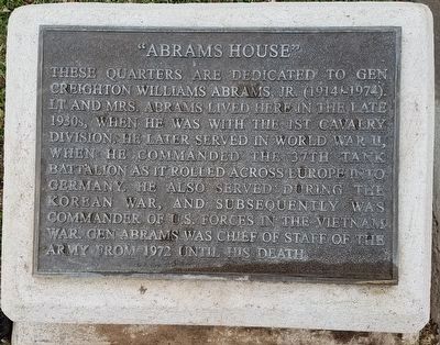 Abrams House Marker image. Click for full size.