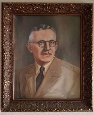Portrait of Brigadier General Dale Durkee Hinman, from inside Hinman Hall image. Click for full size.