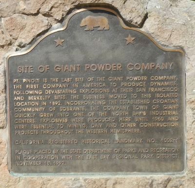 Site of Giant Powder Company Marker image. Click for full size.