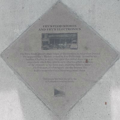 Fry's Food Stores and Fry's Electronics Marker. Click for full size. Fry's Food Stores and Fry's Electronics Marker image. Click for full size.