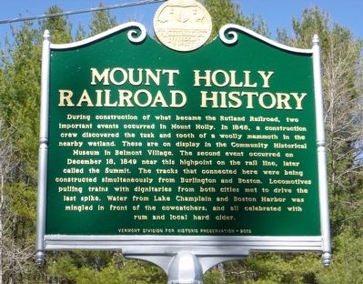 Mount Holly Railroad History Marker image. Click for full size.