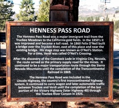 Henness Pass Road Marker image. Click for full size.