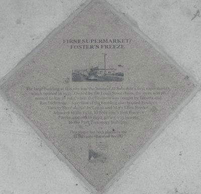 First Supermarket/Foster's Freeze Marker. Click for full size. First Supermarket/Foster's Freeze Marker image. Click for full size.